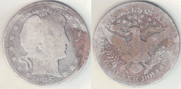 1905 O USA silver Quarter Dollar A001031
